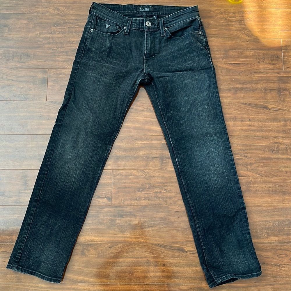 Mens Guess Black Jeans